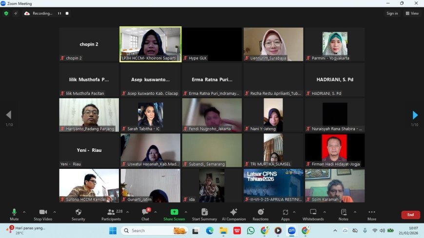 Perkuat Profesionalitas Pendampingan 2026, HCCM Selenggarakan Bimtek Aplikasi Halalmax bagi Seluruh P3H