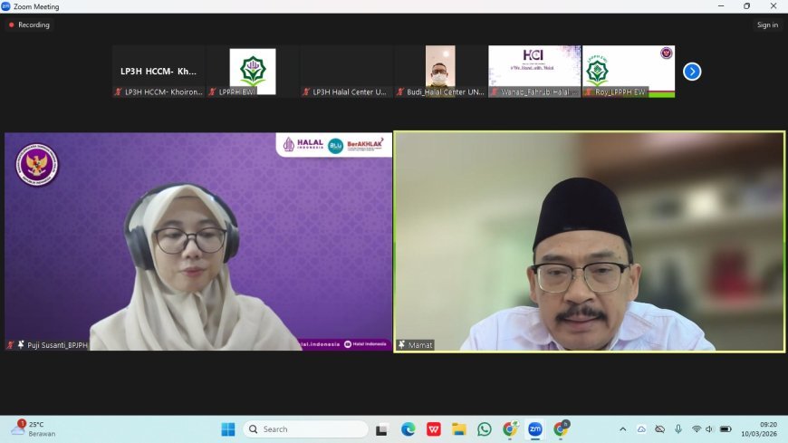 Perkuat Ekosistem Halal Nasional, HCCM Ikuti Sosialisasi Optimalisasi SIHALAL dan Inovasi Fitur Sertifikasi Halal Self Declare